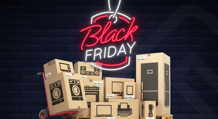 letras em 3d escrito black friday com letras vermelhas e fundo preto
