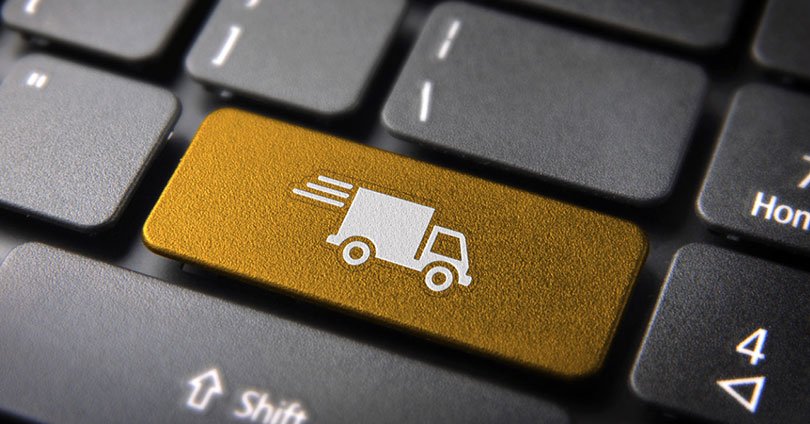 Same Day Delivery||teclado virtual com botão de caminhão de entrega